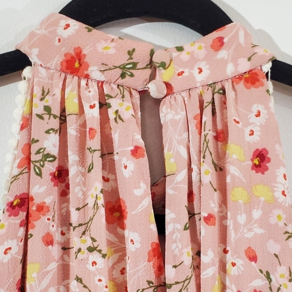 NICOLE MILLER Floral Halter Dress Size 8 Flowy  Countryside Peasant - Picture 7 of 8